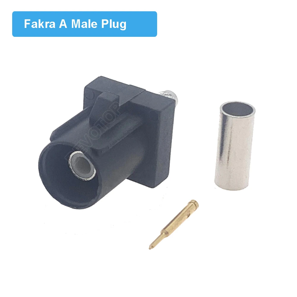 Черный разъем Fakra коаксиальный штекер A/гнездовой RAL 9005 RF соединители для