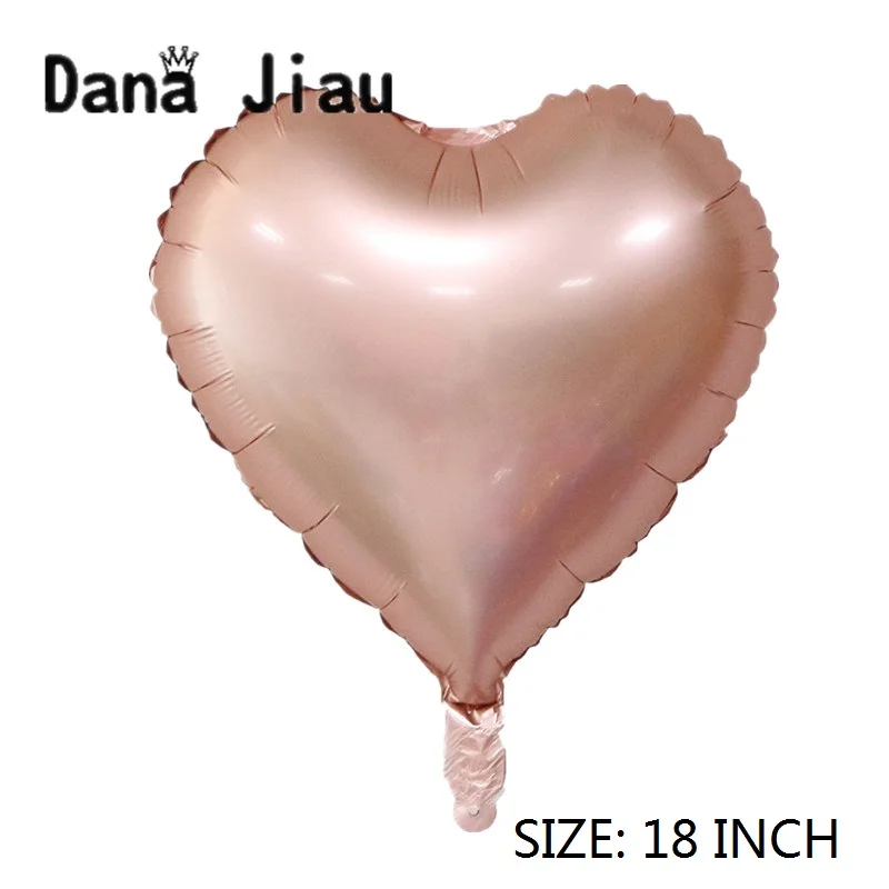 Danajiau новый металлический Цветной 18 дюймов heart из фольги гелиевые шары с днем