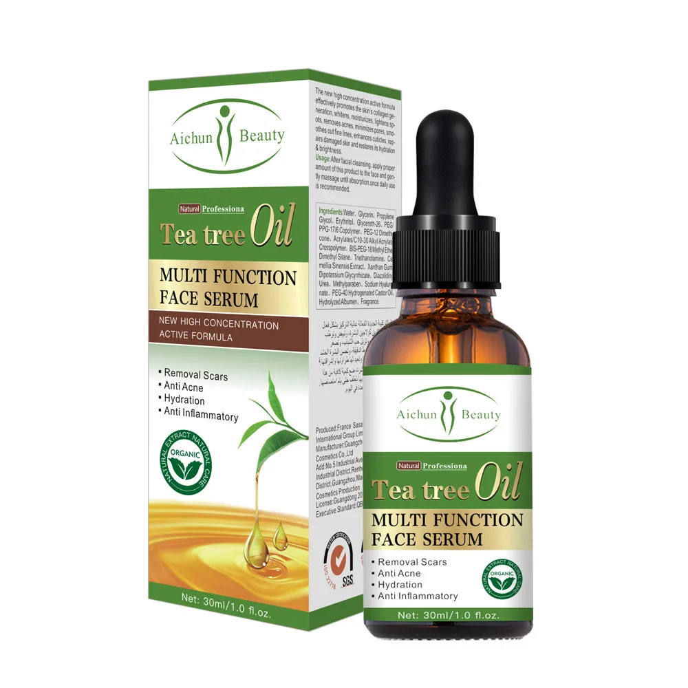 

30ml Pure Tea Tree Essential Oil For Acne Treatment Anti-Wrinkle Grease Hydrating Oil-control Contractive Pore Facial-beauty Oil