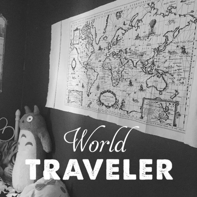 Гобелен с принтом карты мира простой геометрический корейский гобелен в стиле