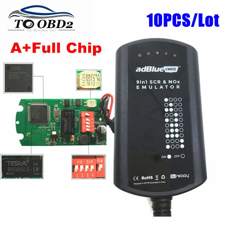 10 шт./лот Adblue 9 в 1 подходит для грузовиков добавление CUMMINSElectronic модуля эмулятор