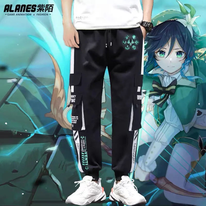 

Genshin Impact Venti Game Cosplay Costumes Casual Pants Joggers Pants Men Women Trousers Hip Hop Sweatpants