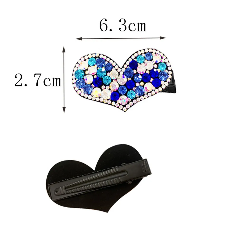 

2021 New Style Cute Heart Rhinestone Dragonfly Duck Mouth Edge Girls Hair Clips Alloyfemale Butterfly Hairpin Headdress
