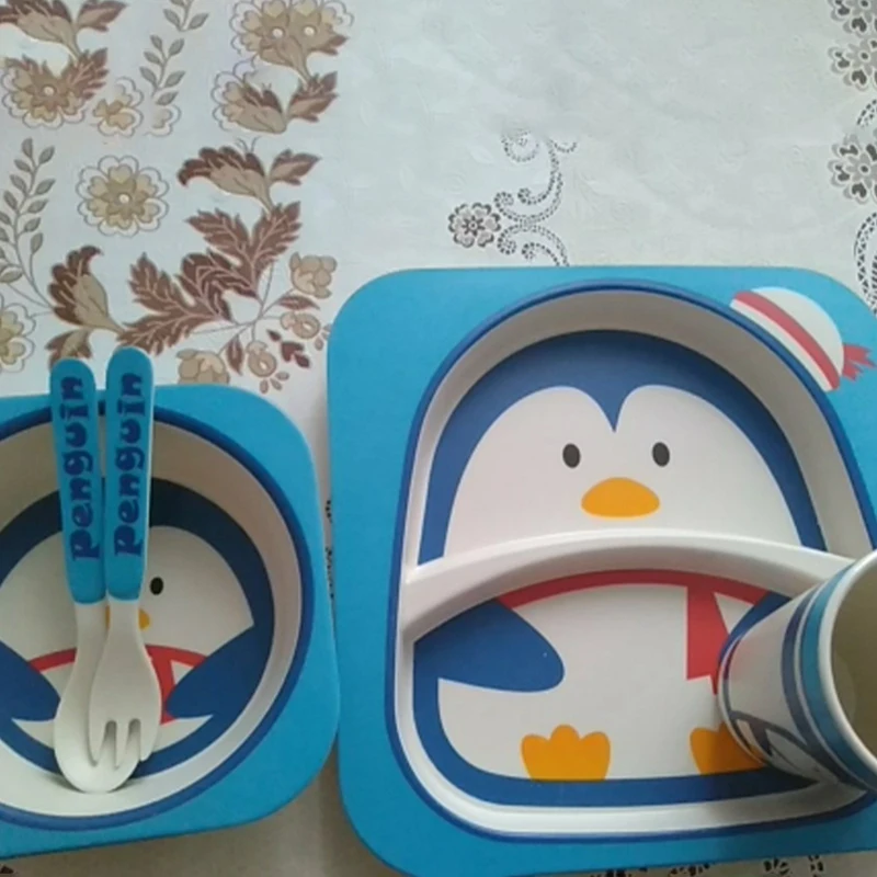 5 шт./компл. тарелки столовая посуда набор для кормления детское нижнее белье из