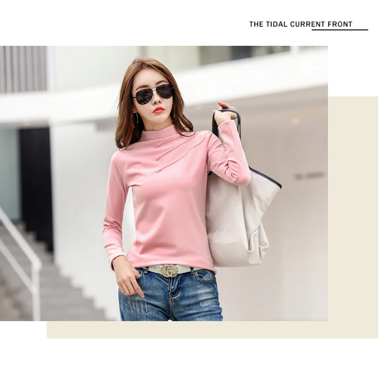 BOBOKATEER белая футболка женская одежда camiseta mujer половина водолазка футболка Женские футболки хлопок футболка женская