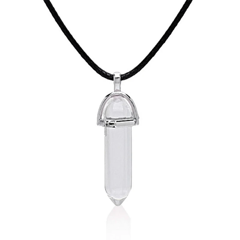 

COSYOO модное ожерелье из натурального камня, Хрустальная подвеска, ожерелья с шестигранным драгоценным камнем, Женские Ювелирные аксессуары