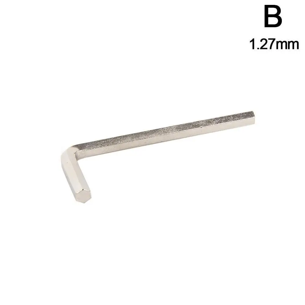 1.27mm 1 шт. шестигранный ключ с шариковым концом и длинной рукояткой, метрический шестигранный никелированный 0,9 мм-8 мм Набор шестигранных ключей - Цвет: 1.27mm