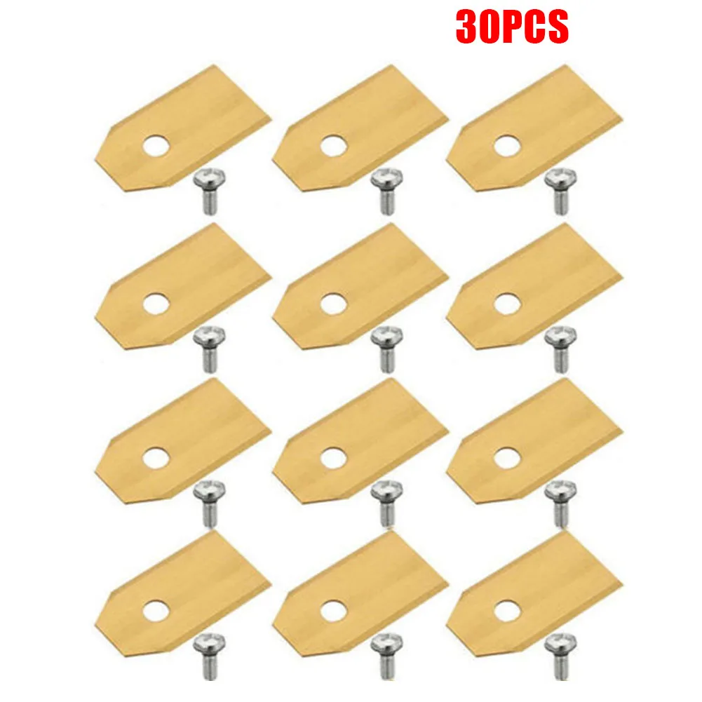 30Pcs Garden Machinery Lawn Mower Stainless Steel Blade 50-52HRC For McCulloch ROB Husqvarna Automower Gardena Robotic Lawnmower | Дом и сад