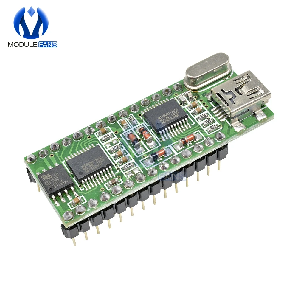 WT588D-U WT588D-U-32M Voice Control Board 5V Mini USB Interface Sound Controller Module 32M DC 2.8V 5.5V DAC PWM WAV Output | Электронные