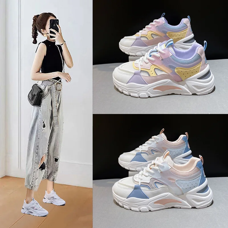 

Fashionable Korean version of old shoes mesh surface 2022 spring and autumn new breathable student running sneakers