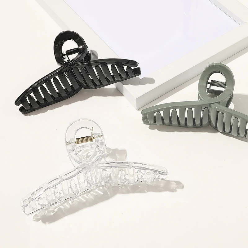 2020 новые Когти для волос крест акриловые прозрачные квадратные полые заколки