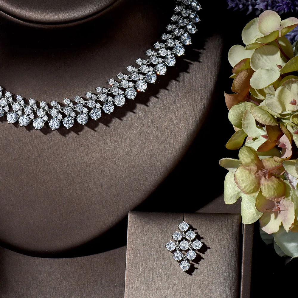 Свадебные ювелирные изделия HIBRIDE круглой формы с фианитом класса ААА Свадебный