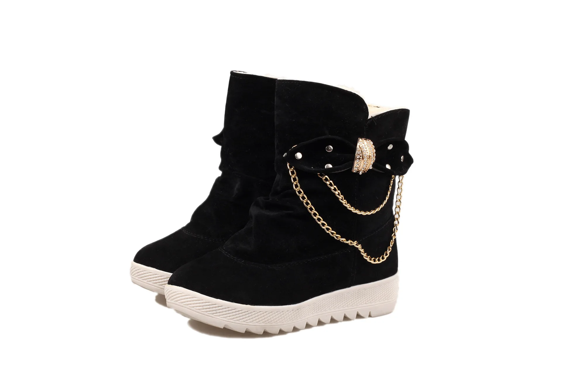 

Fashion women's boots new autumn and winter deep mouth snow boots women's casual short boots women's single boots thin boots