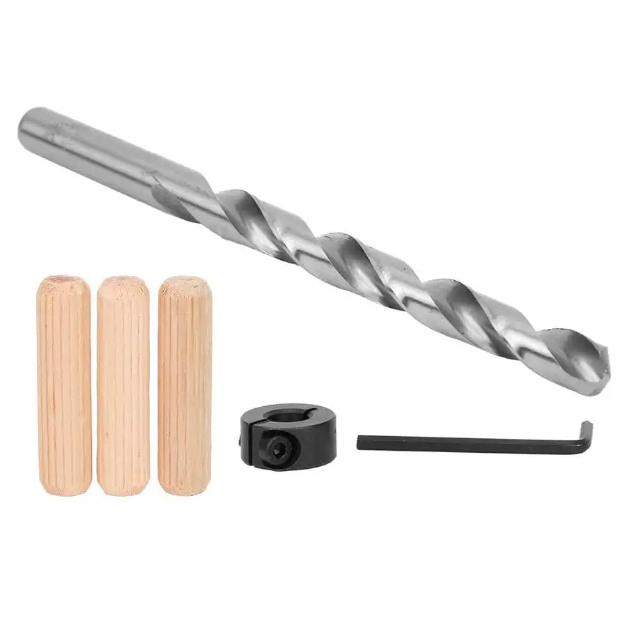 

Woodworking 100pcs 1/2# Wood Dowel Pins Straight Grooved Pins + 1/2# Drill Bit Set Accessory Wood Trimmer Straight Dowel Pins