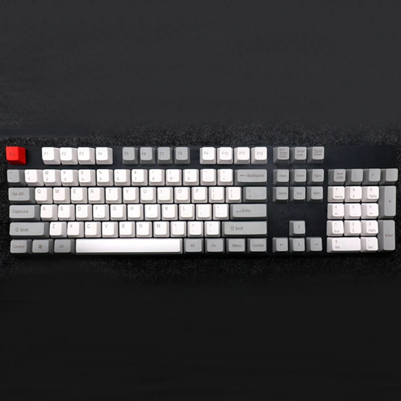 104 Keycap Group выгравирован белый PBT двухцветный впрыск подходит для механической