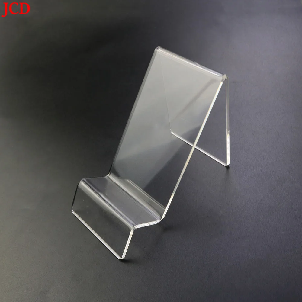 jcd transparent acrylic card holder cell phone display stand office desk accessories card clip market exhibition display bracket free global shipping