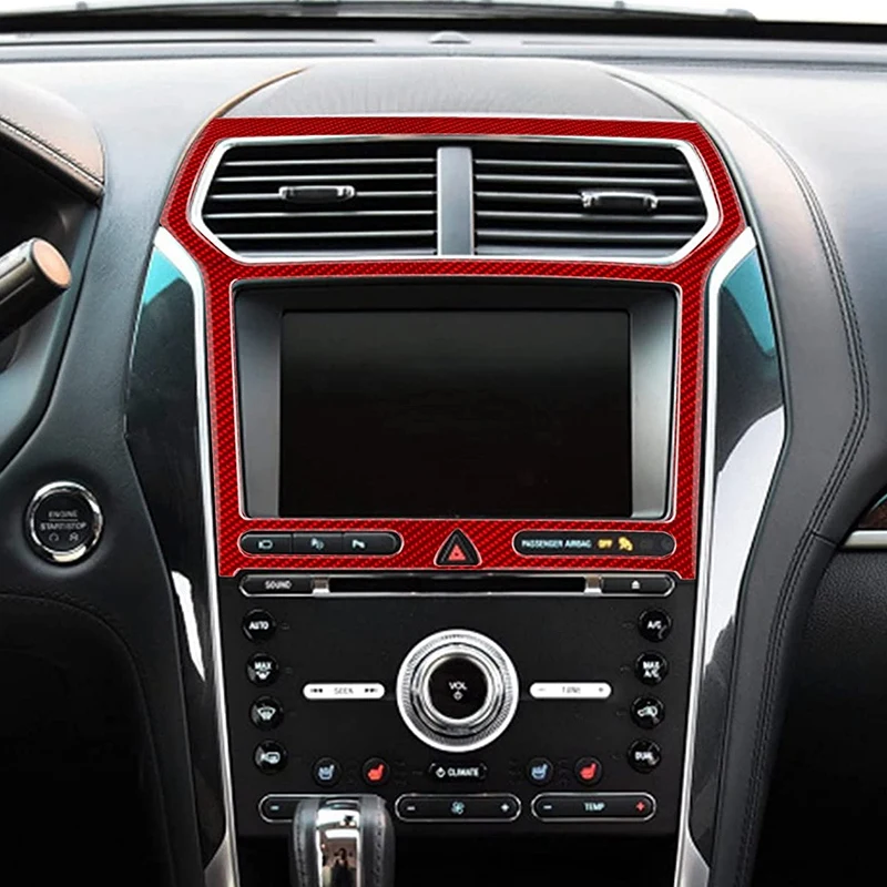

for Ford Explorer 2013 2014 2015 2016 2017 2018 Carbon Fiber Center Console GPS Navigation Panel Cover Trim Sticker