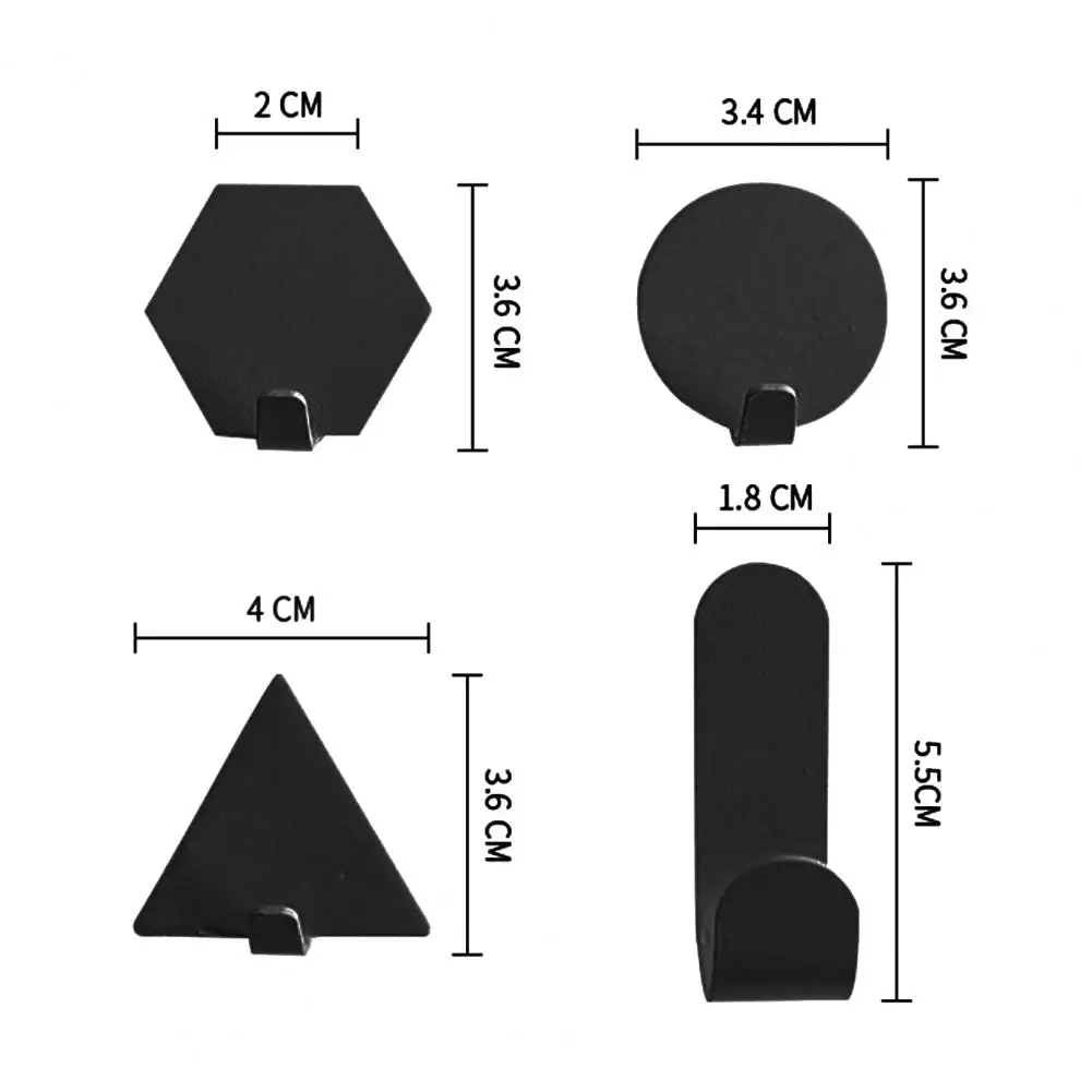 

4Pcs/Set Hooks Punch-free Waterproof Long Lasting One-piece Molding Rack Hanger for Bathroom