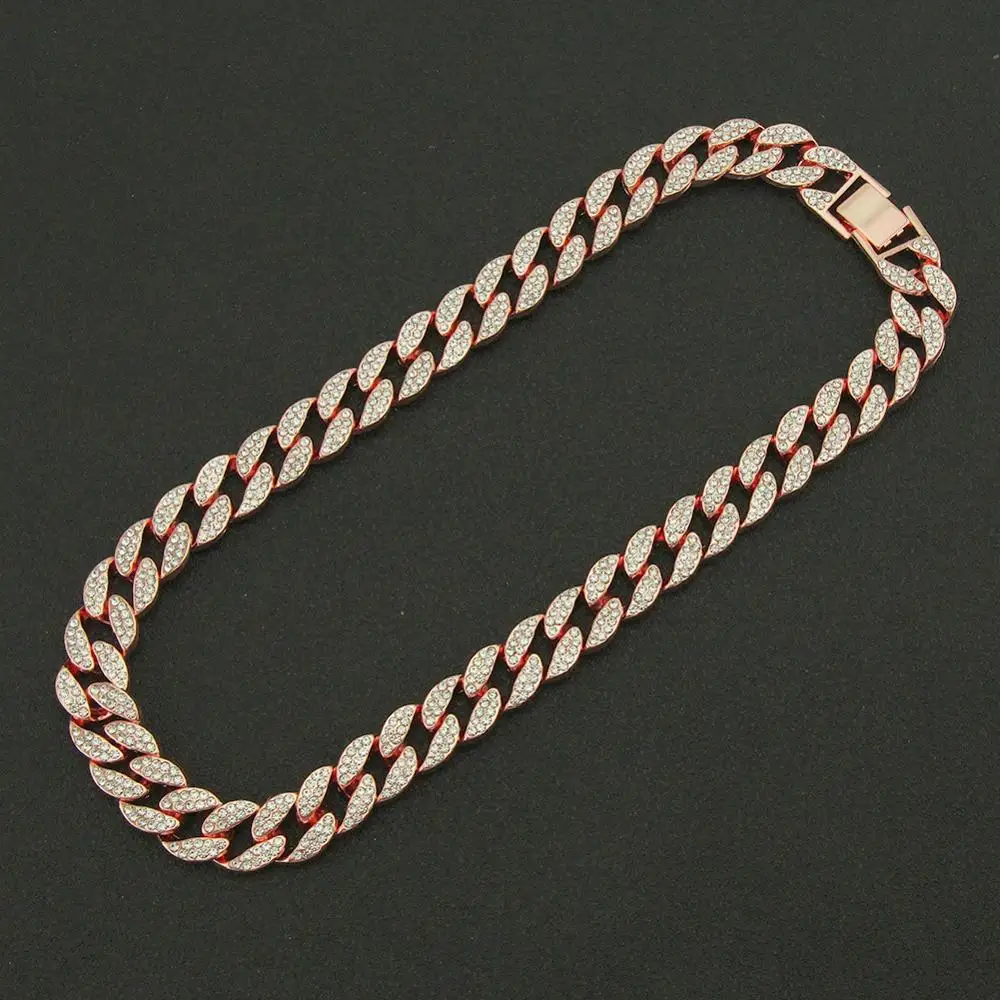 

15MM Big Cuban Chain Link Hip Hop Popular Gold Color Iced Out Bling Miami Chain Link Necklace for Women Rapper Men s Jewelry