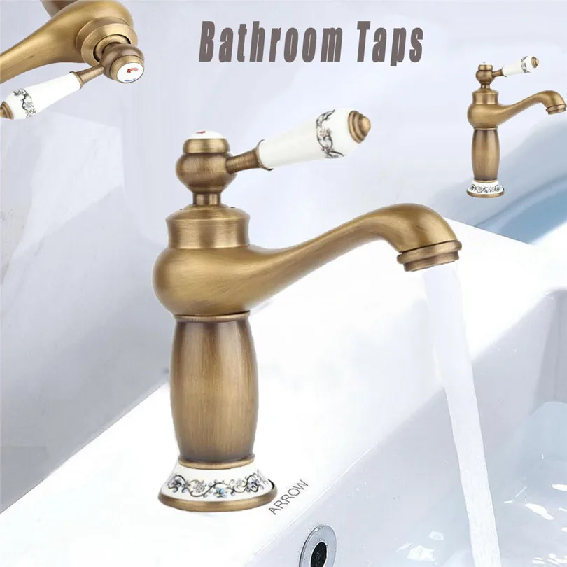 Роскошный смеситель для ванной комнаты одиночный кран хром моно раковины