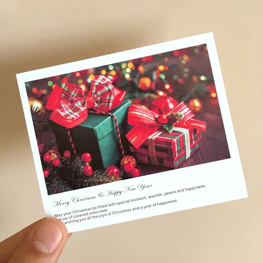 Винтажная Рождественская Поздравительная бумажная открытка merry Christmas DIY рождественская Подарочная открытка новое поступление