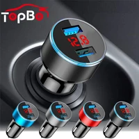 universal fast dual usb car charger adapter led display 3 1a auto abs usb cigarette socket car phone charger for iphone huawei