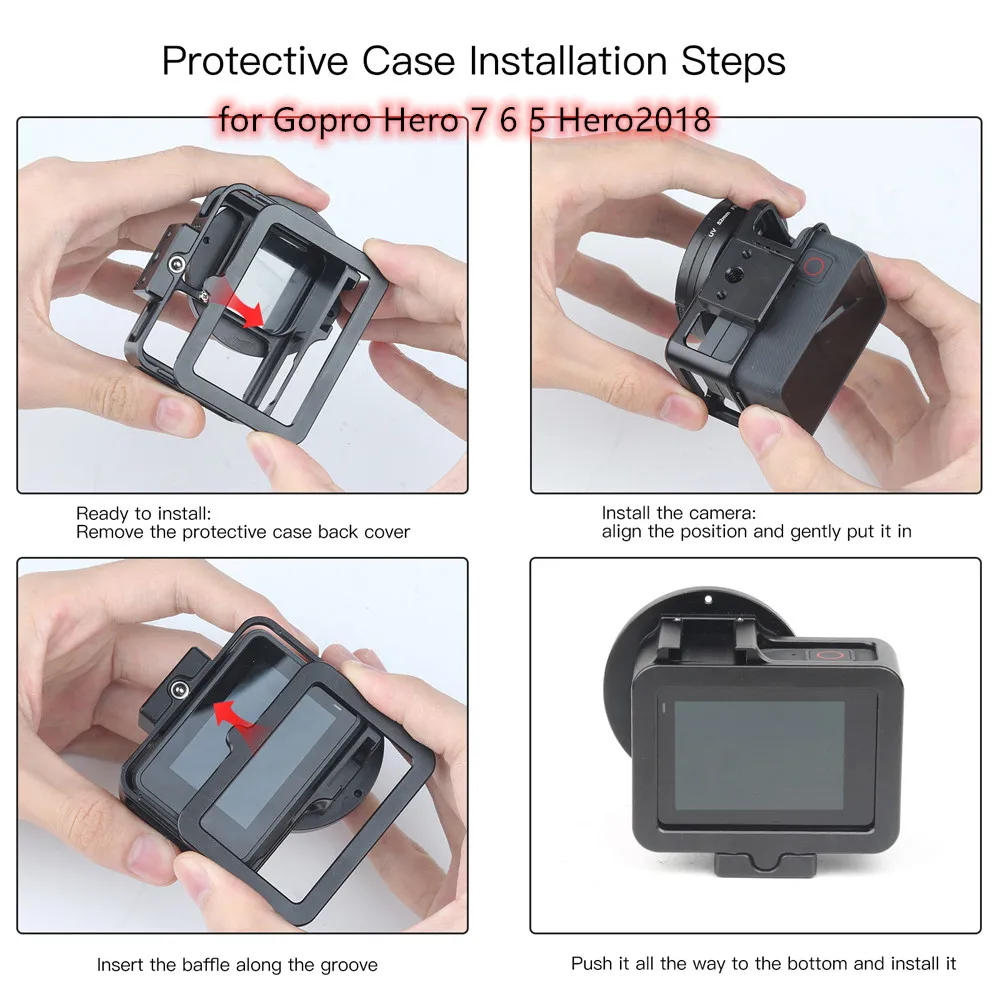 Алюминиевые аксессуары 60 г защитный чехол для камеры GoPro Hero7 6 5 с 52 мм