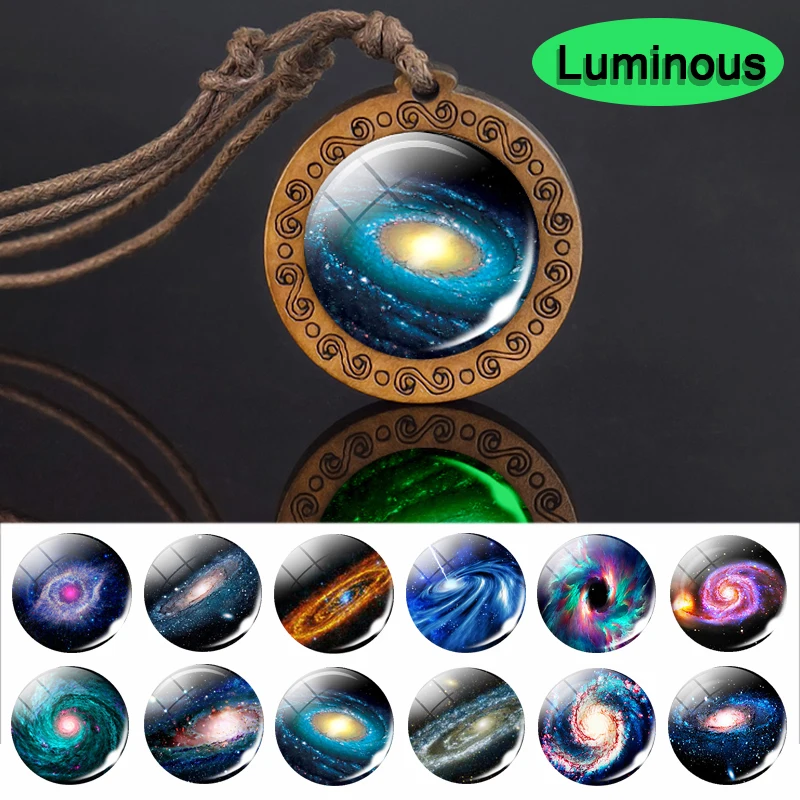 2021 деревянное ожерелье светящиеся ожерелья-небула и планеты для женщин