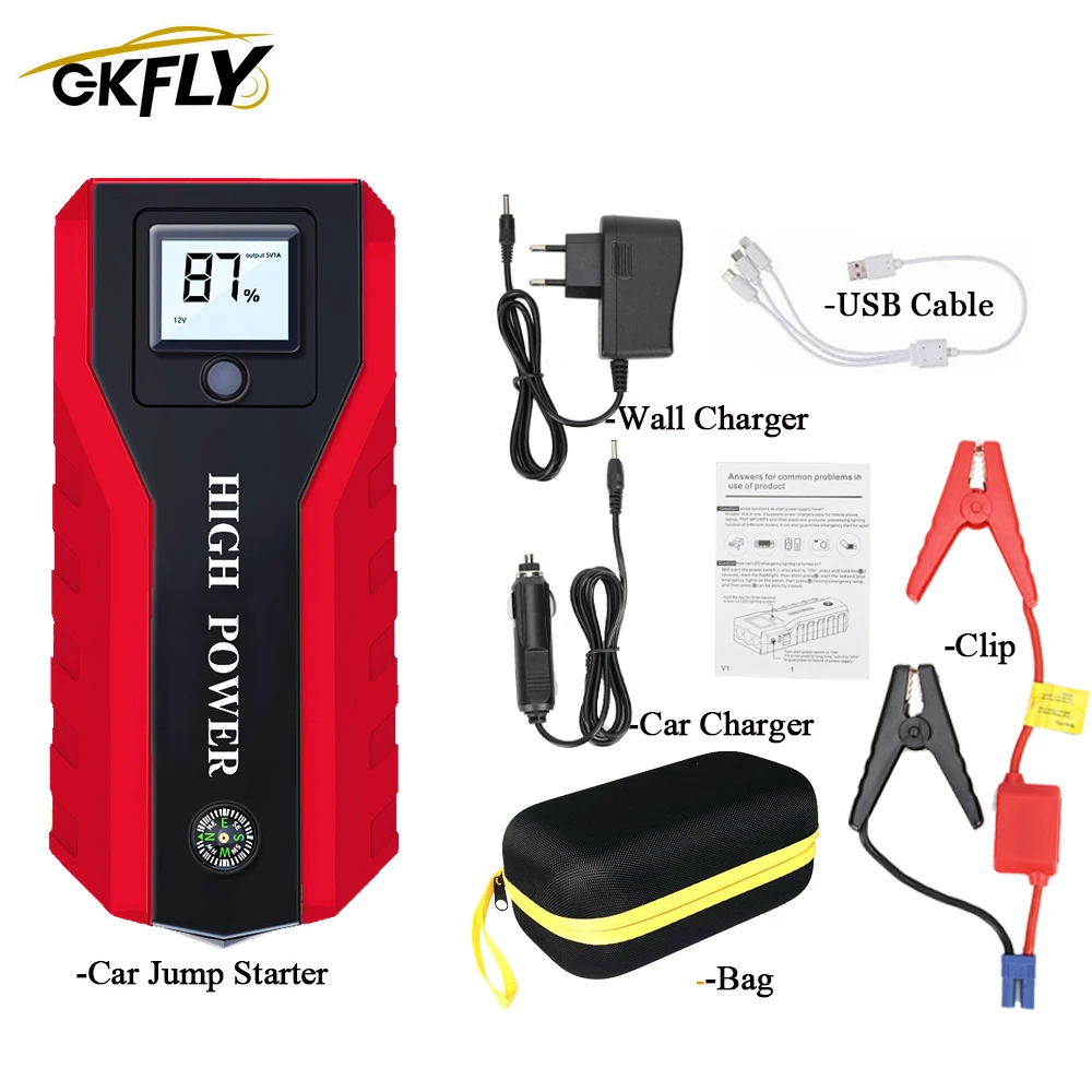 Аварийное автомобильное пусковое устройство 1000 А портативное внешний