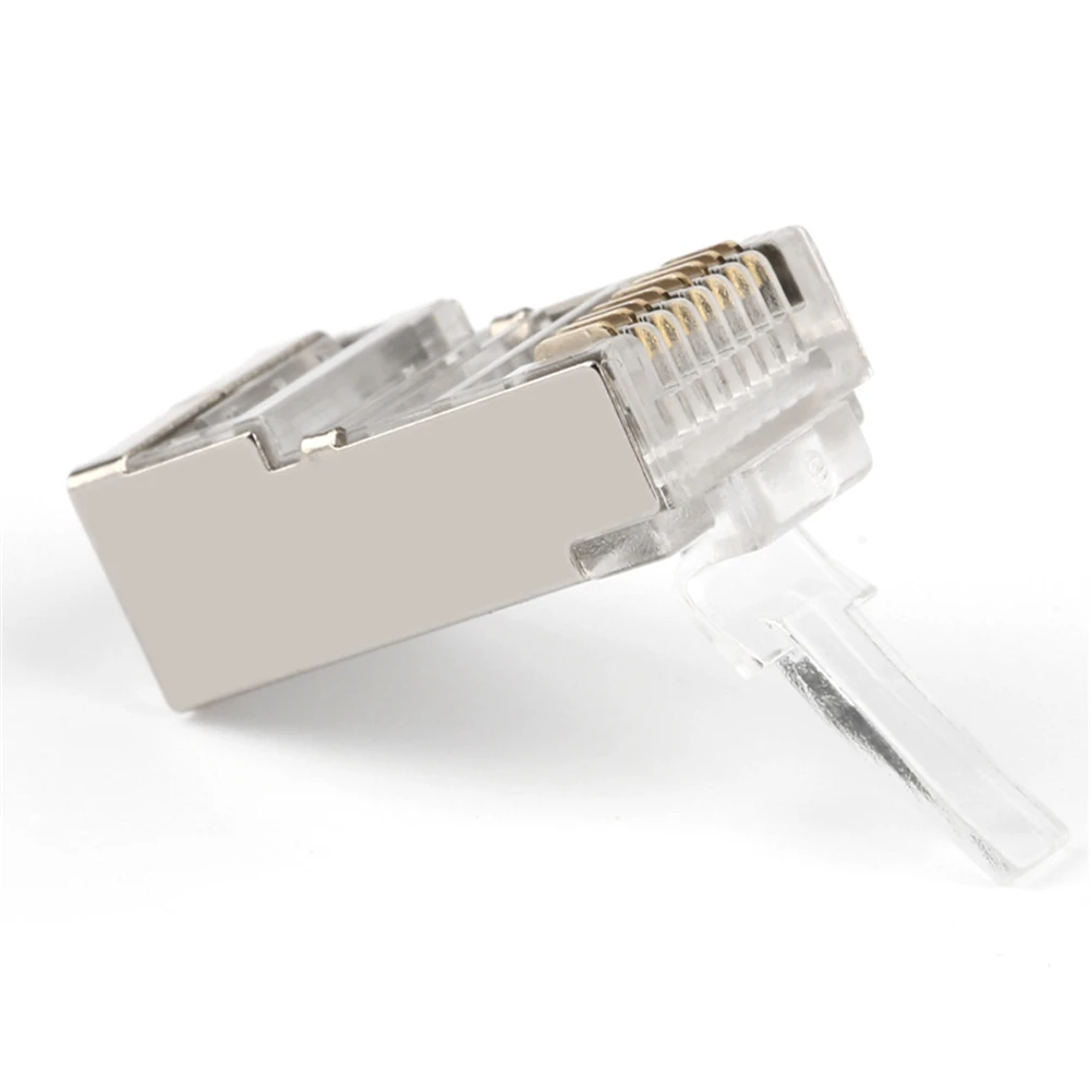 Соединитель RJ45 Cat5 Cat5e Cat6 экранированные штекеры сетевой соединитель клеммы Ethernet
