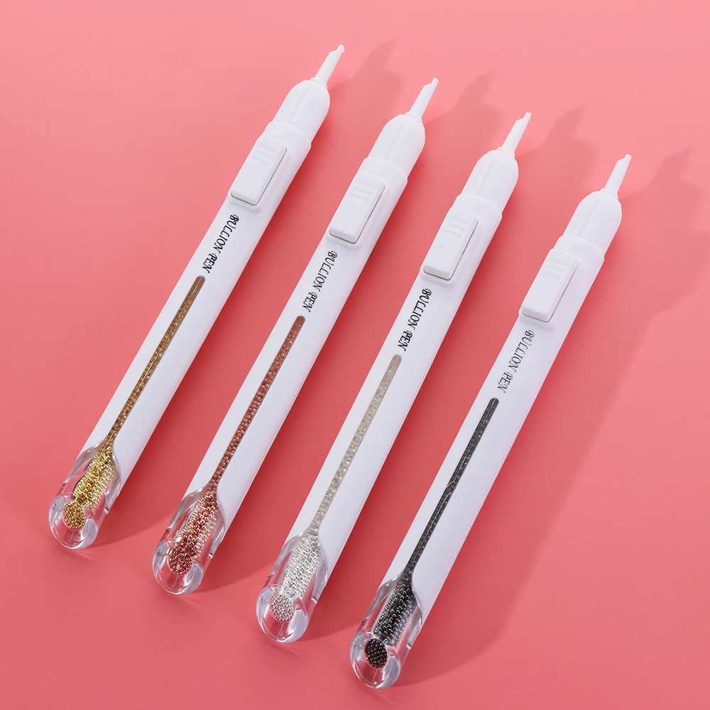 DIY точечной фиксацией ручка Нейл арт слиток бусины 3D металлические с плоской