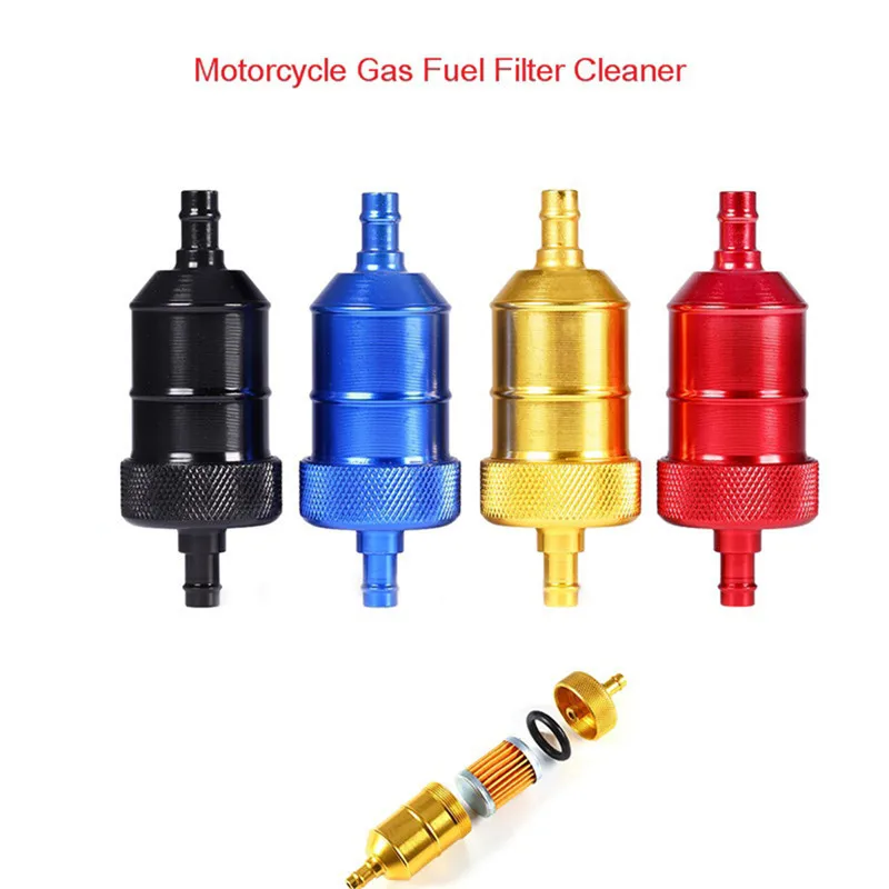 

Hot sale 5 Color 8mm Petrol Gas Fuel Filter Cleaner For Motorcycle Pit Dirt Bike ATV Quad Inline Oil Gas Fuel Filter