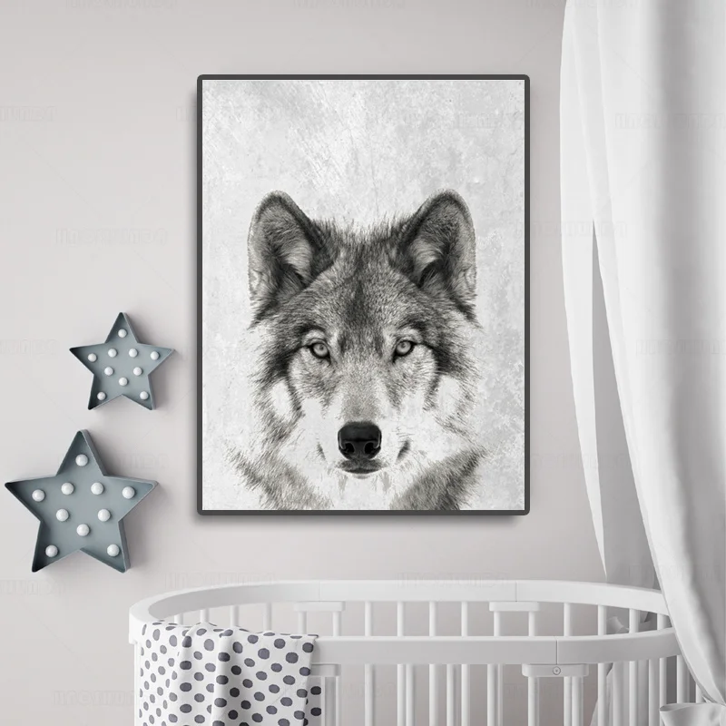 Настенная картина с изображением диких животных Картина на холсте волка