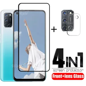 4 в 1 для OPPO A52 стекло для OPPO A52 A 52 закаленное стекло полное покрытие Защита экрана для OPPO A15 A53 A92 A72 A52 стекло для объектива