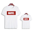 Новая милая детская футболка с изображением героев мультфильма Marvel, Модная белая футболка унисекс в стиле Харадзюку для маленьких девочек и мальчиков, одежда