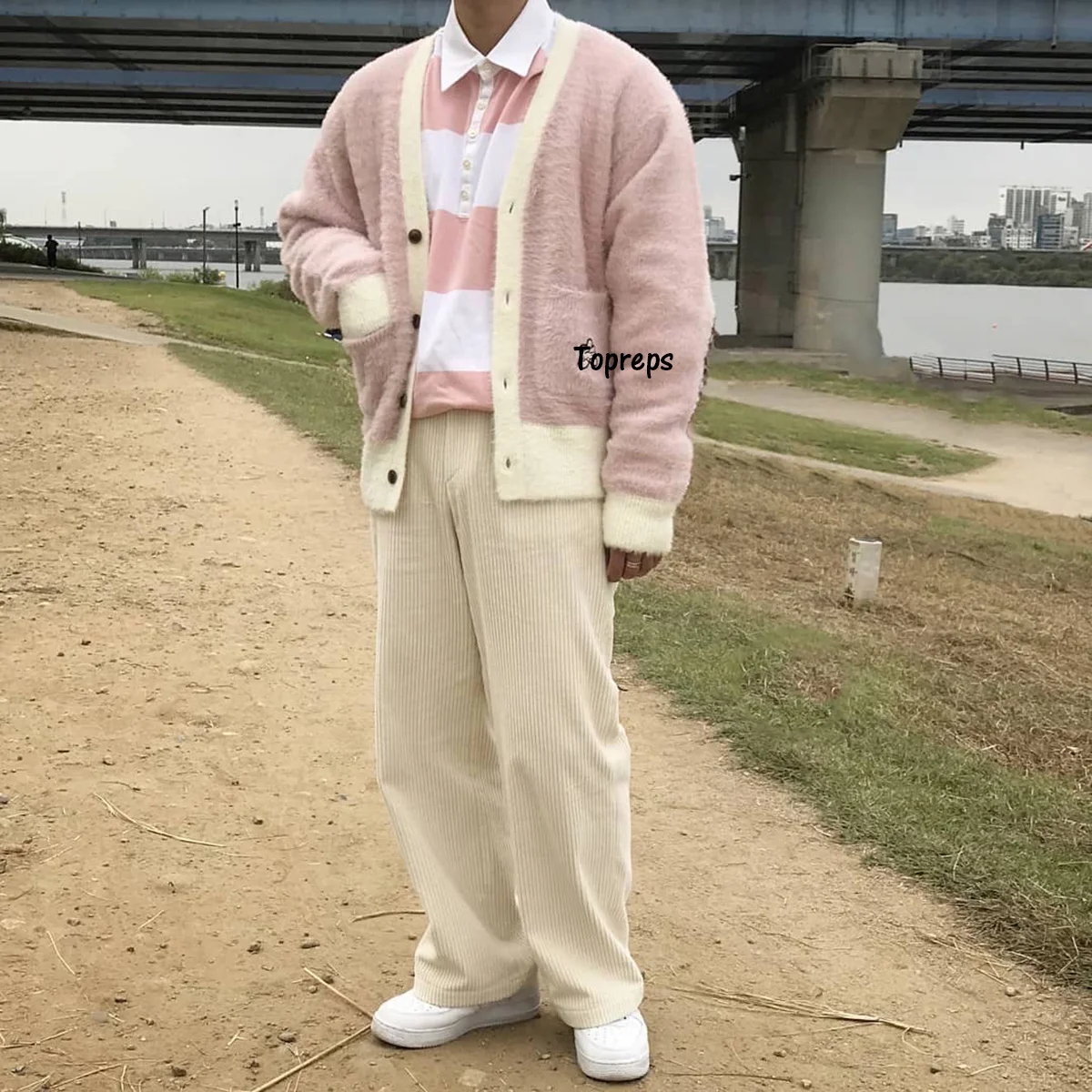 Новинка высококачественный мягкий розовый кардиган Golf Wang для гольфа свитер на