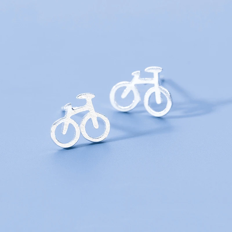 Женские серьги-гвоздики из серебра 925 пробы в стиле панк