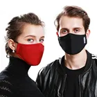 Маска для лица противотуманная многоразовая PM2.5 для мужчин и женщин, защитная маска с фильтром из углеродного волокна, моющаяся, красная, черная, фиолетовая, модная