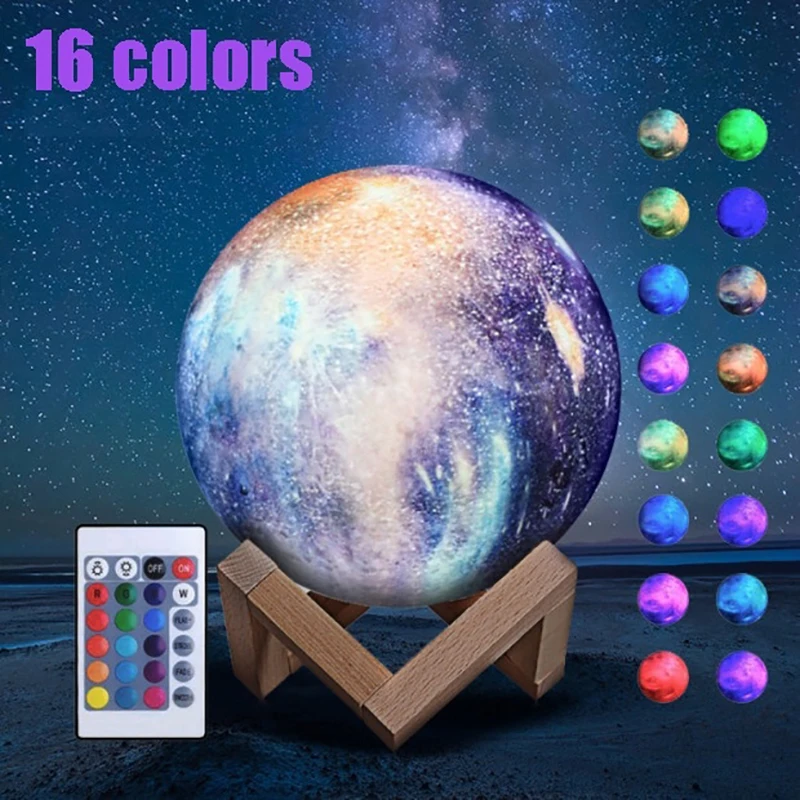 3D светодиодный светильник с рисунком Звездная ночь сенсорный