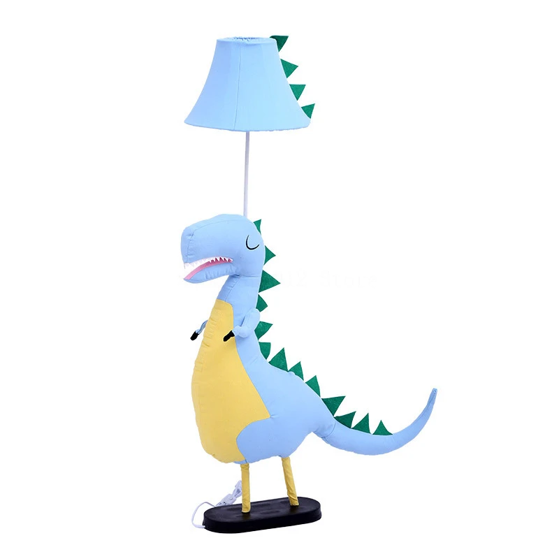 

Декоративные тканевые напольные лампы в виде динозавров для детской комнаты, креативные милые синие светодиодные лампы в виде мультяшных ж...