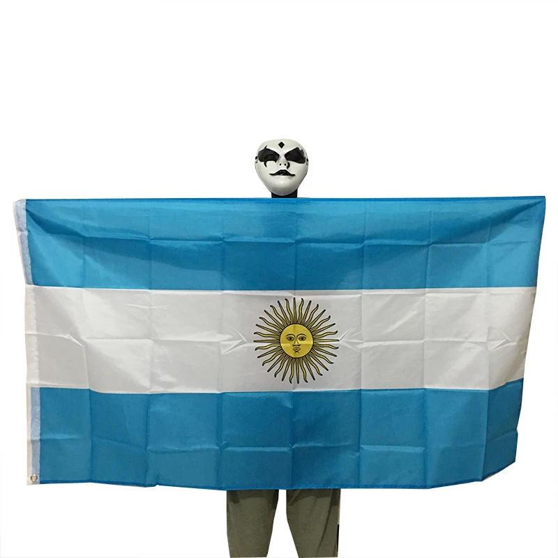 

90x150CM Wave Argentine 3x5 Ft Super-Poly Indoor/Outdoor Argentine FLAG Country Banner Christmas's gifts