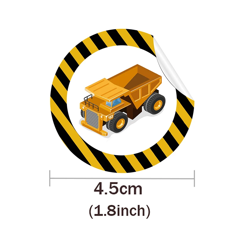 24/48 шт. наклеек с грузовиками для детей автомобилей экскаваторов патчи наградные наклейки подарок для дня рождения игрушка декор детям.