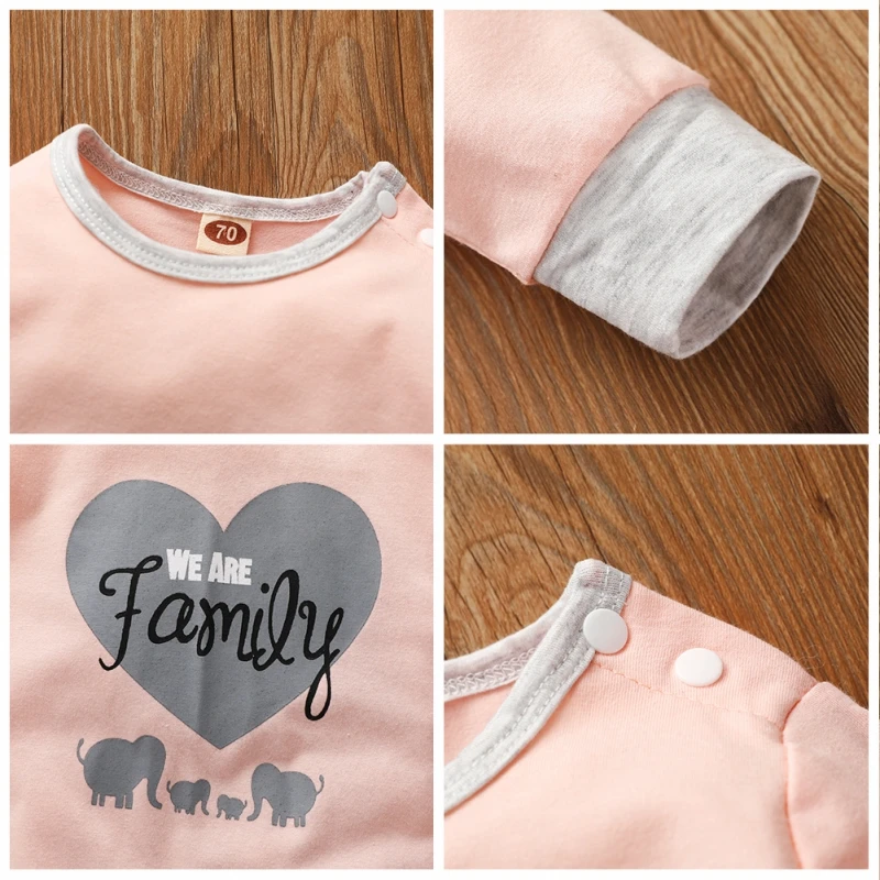 

Autumn Baby Rompers Girls Boys Long Sleeve Letter Pattern Infant Jumpsuit