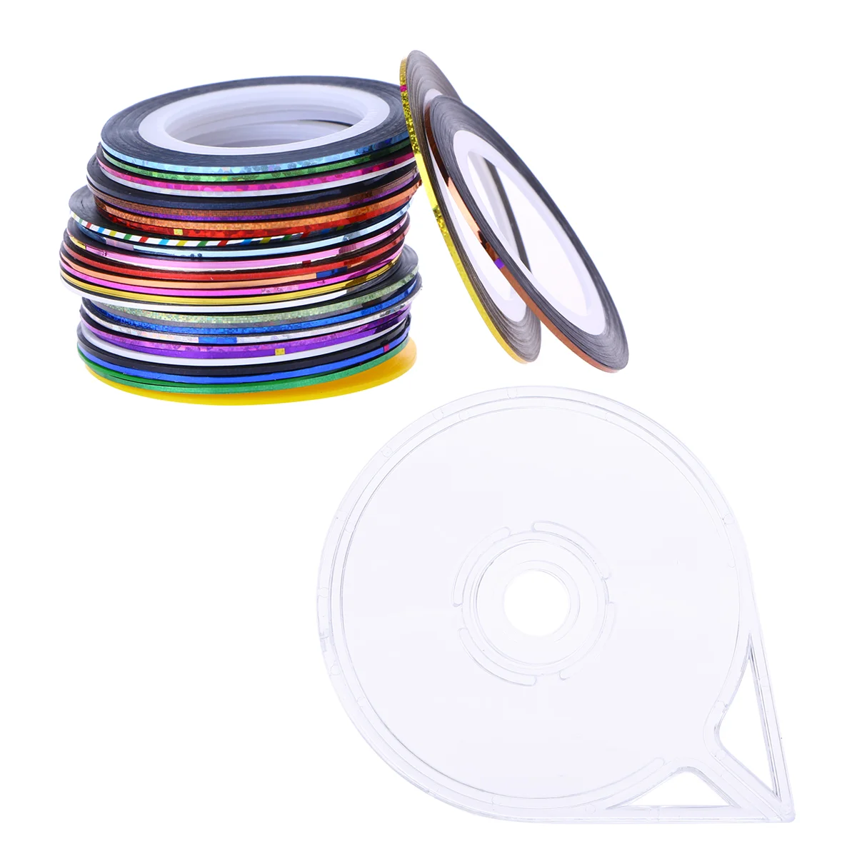 

Beautiful 32 Assorted Colors Nail Art String Tape Line Stickers for Girls Nail Decoration Striping Tip Tape Nail Art Roller