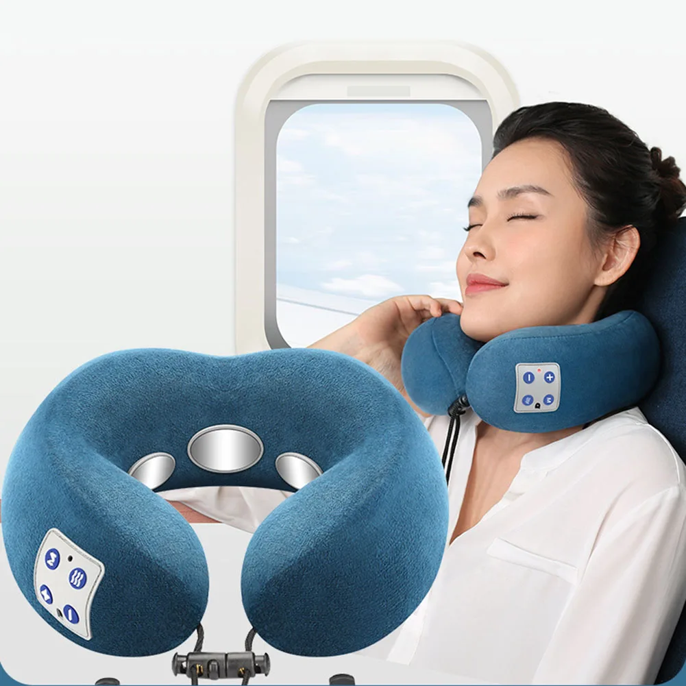 

Electric Neck Massager Portable Shoulder Cervical Massager U Shaped Neck Pillow Outdoor Home Travel Car Relax Massage Pillow