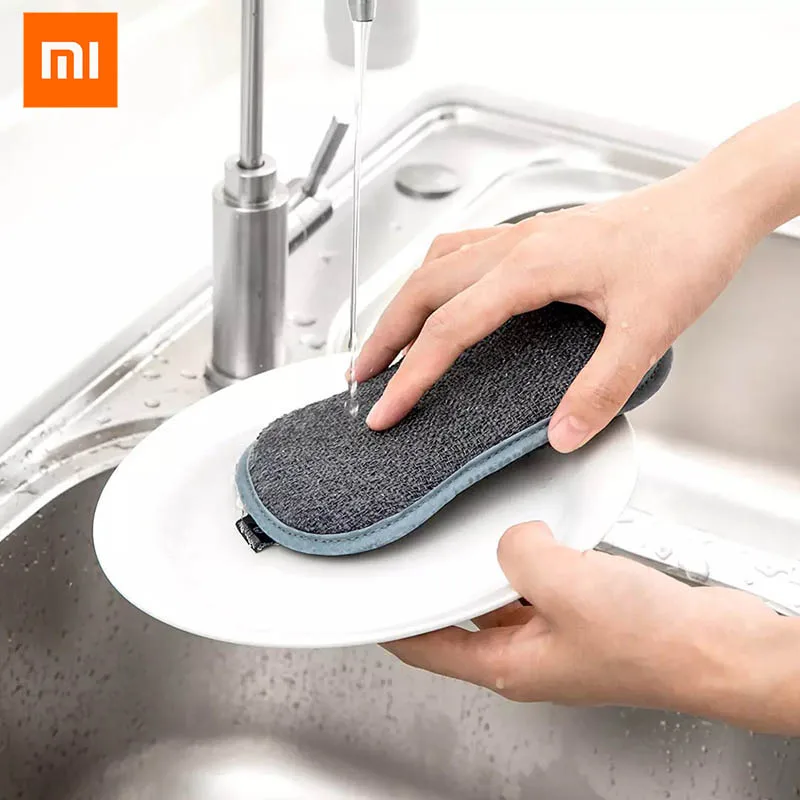 Xiaomi Jordan& Judy Двухсторонняя щетка для мытья посуды обеззараживание поглощение воды и поглощение масла легко моется для кухни
