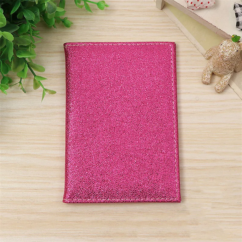 Роскошный однотонный чехол для паспорта женщин милый розовый кожаный кошелек