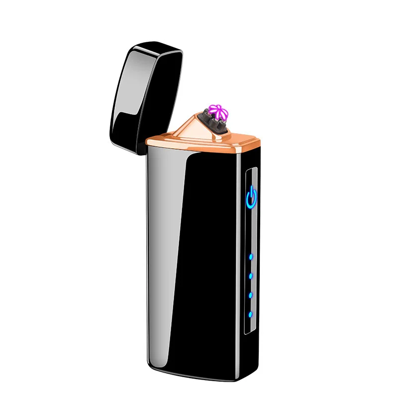 

Luxury 6 ARC Usb Lighter Touch Switch With Cigar Cutter Windproof Flameless Eletrico Rechargeable Gadgets For Men High firepower