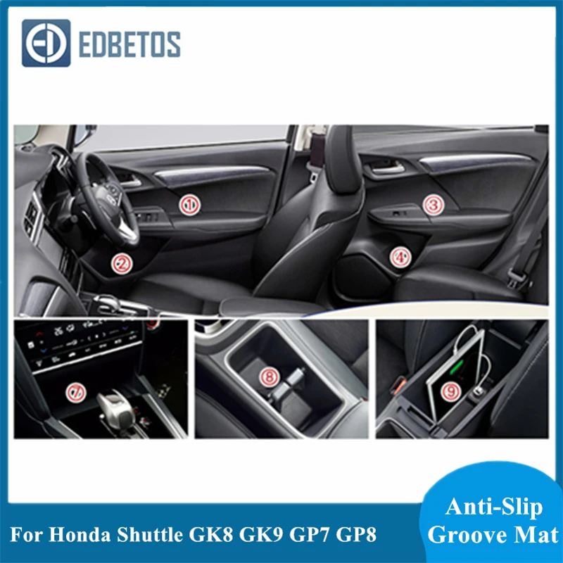 Противоскользящий коврик для салона автомобиля гелевый резиновый дверей HONDA