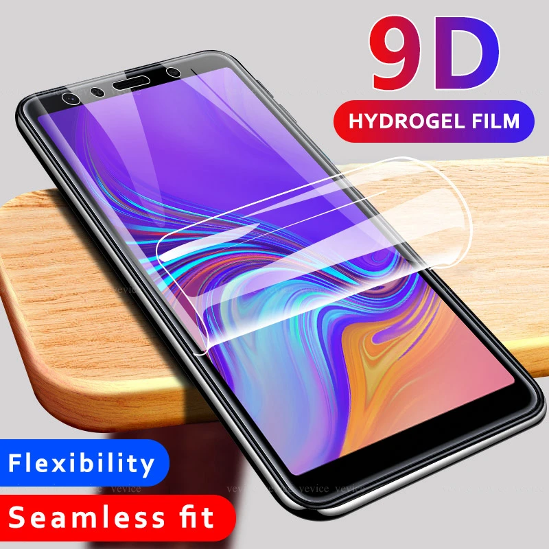 9D прозрачная Гидрогелевая пленка для Samsung Galaxy A7 2018 A50 A30 Note 9 8 10 Премиум Защита